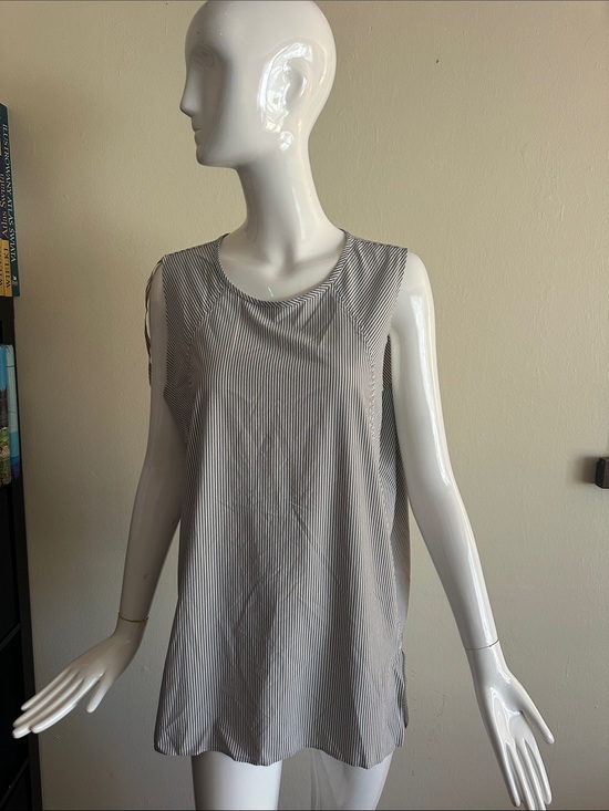 Athleta Tops - Athleta Black and White Pinstripe Sleeveless Tank